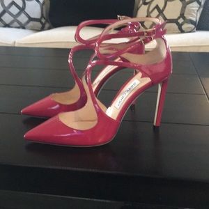 NWT Jimmy Choo “Lancer” Cerise Patent Leather
